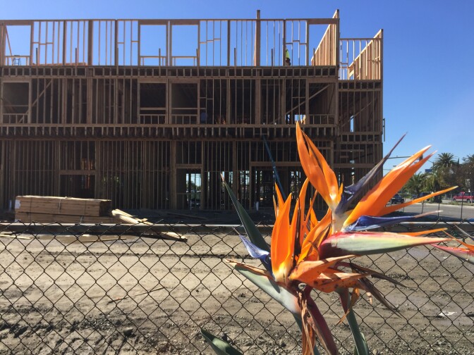 A site that was proposed for new affordable housing units in Huntington Beach.