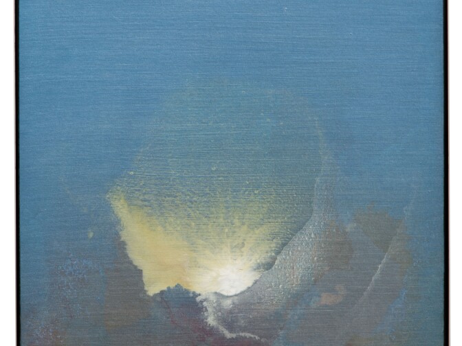 Joe Goode, California Summer 12, 2012. Acrylic on archival board, 25 x 23 inches.