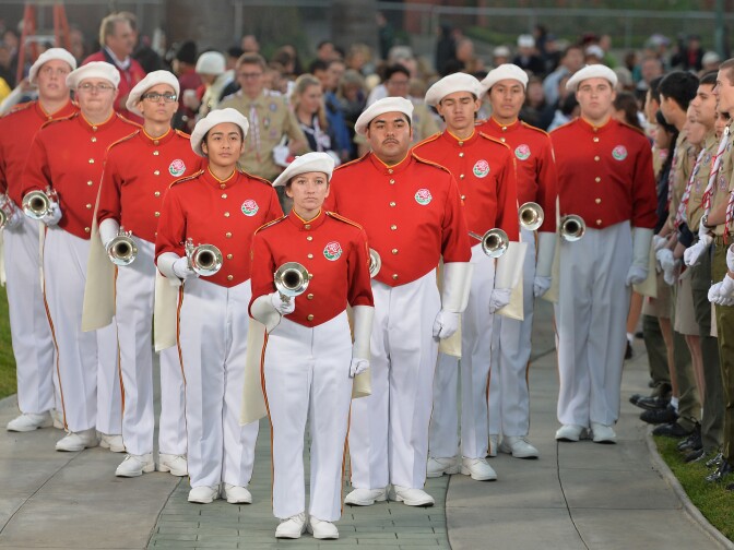 PASADENA, CA - JANUARY 01:  Memebers of the Pasadena City College Band attend the 125th Tournament of Roses Parade Presented by Honda on January 1, 2014 in Pasadena, California.  (Photo by Alberto E. Rodriguez/Getty Images)