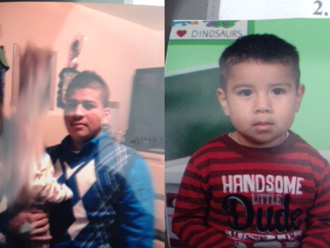 Abraham Vargas (L), 27, allegedly kidnapped his 2-year-old son (R) and possibly fled toward Mexico on Friday, May 23, 2014.