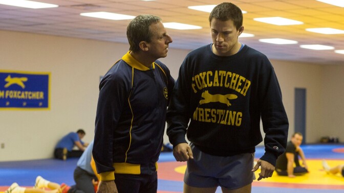 Steve Carell and Channing Tatum in "Foxcatcher."