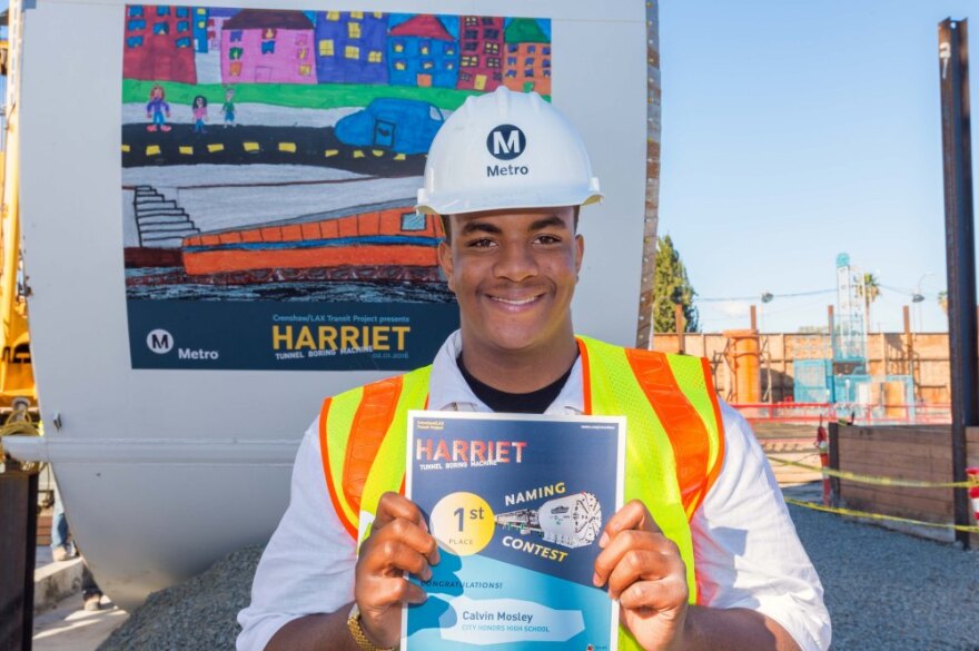 TBM essay contest winner Calvin Mosley, who proposed the “Harriet” name.