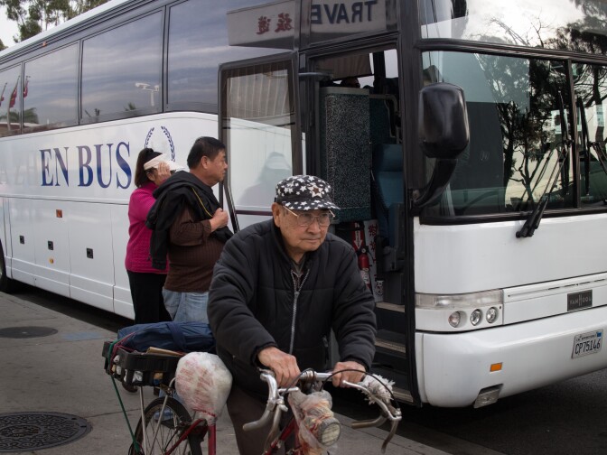 Every few minutes in Rosemead, a crowded bus pulls to the side of the road, picking up mostly older, Asian riders.
