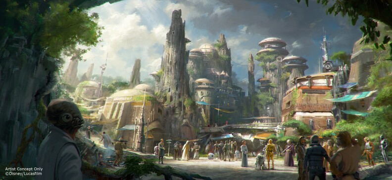 Concept art of Star Wars Land.