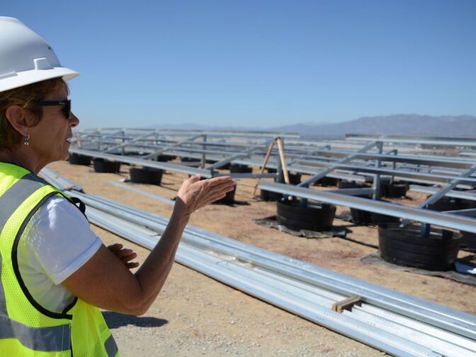 Mary Esper is in charge of the solar panel project at the Milliken Landfill.