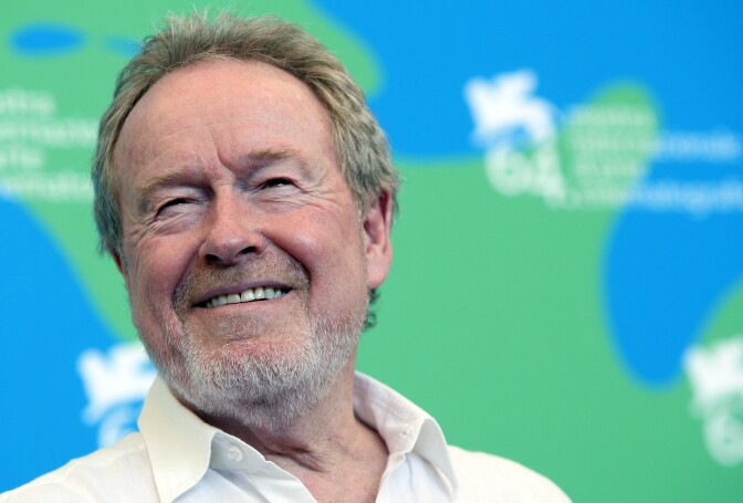 English director Ridley Scott poses during a photocall for the movie out of competition "Blade Runner: The final cut" during the 64th Venice International Film Festival at Venice Lido 01 september 2007.        (Photo credit should read CHRISTOPHE SIMON/AFP/GettyImages)