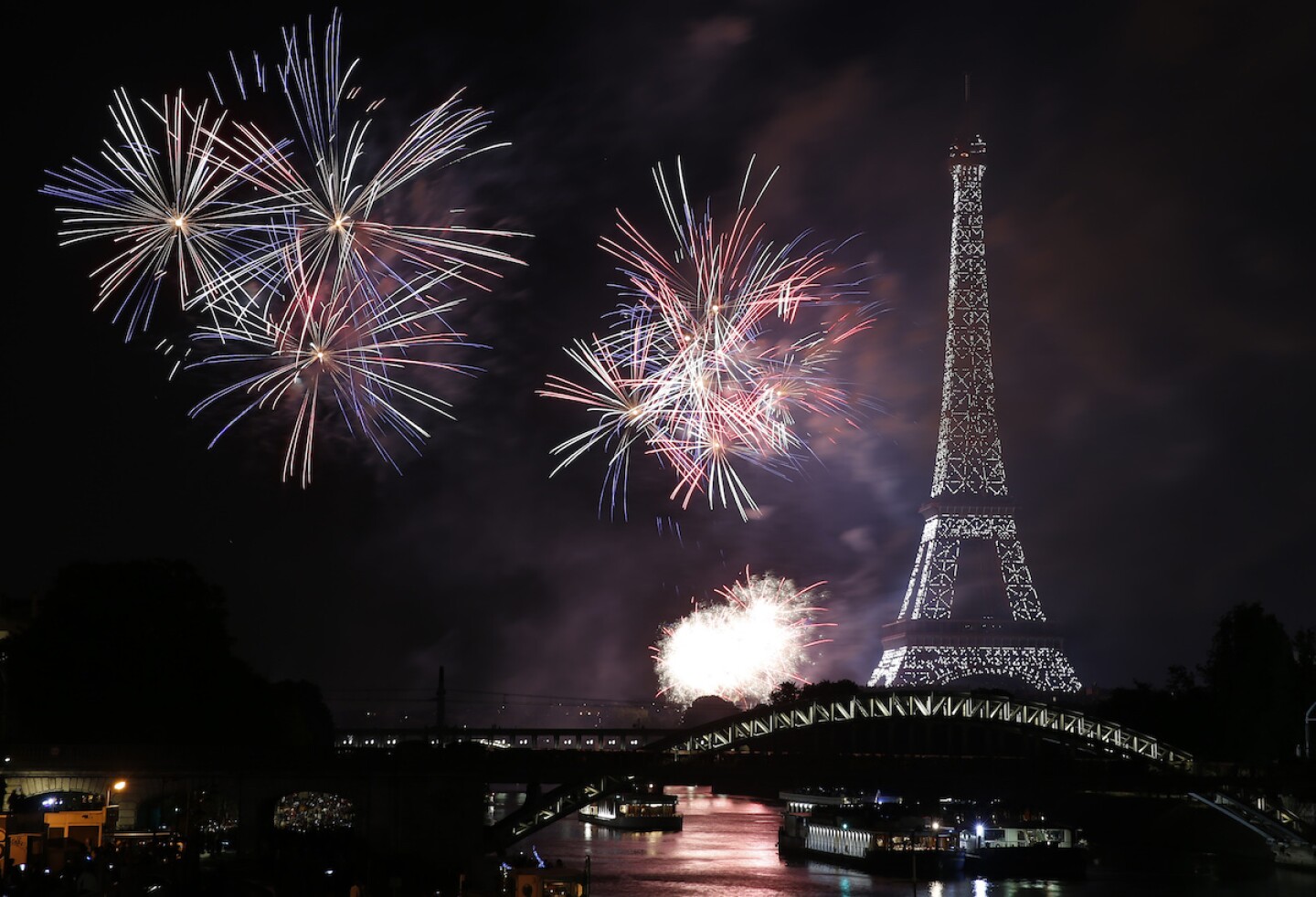 Bastille Day Fireworks At Eiffel Tower In Paris