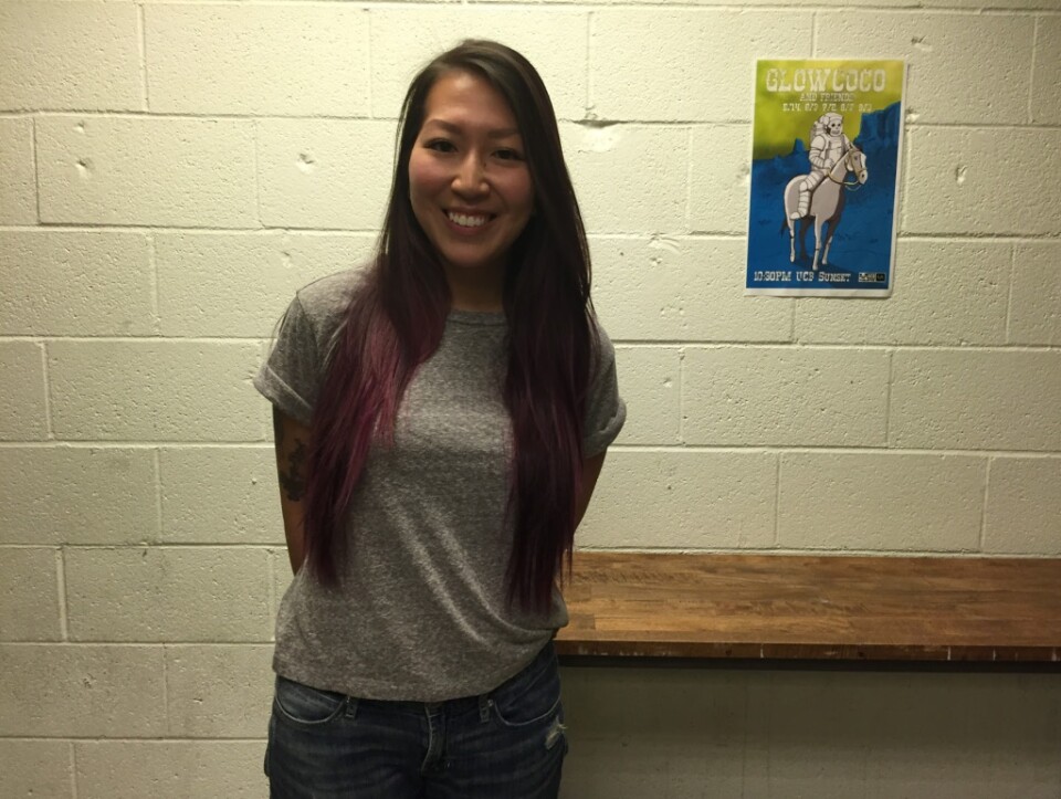 UCB improv performer Kim Cooper, after tech rehearsal for Asian AF. 