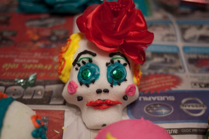 A sugar skull for Dia de los Muertos.