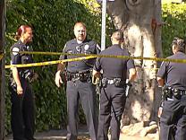 Police investigate a shooting in Santa Monica that sent two men in their 20s to a hospital on Tuesday June 11, 2013. The shooting took place near Santa Monica College, where a shooting rampage four days earlier left six people dead.