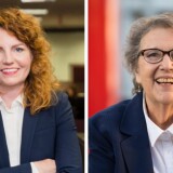 Heather Repenning (left) and Jackie Goldberg (right) are running against each other in a special election for an open seat on the L.A. Unified School Board covering northeast and southeast L.A. Election Day is May 14.