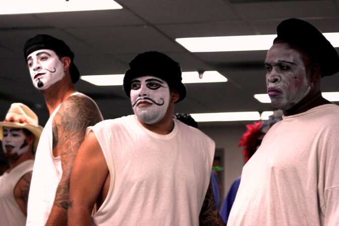Inmates at Norco state prison during Actors Gang workshop in 2010.
