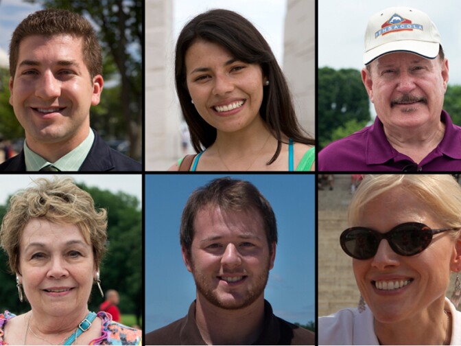 Row 1: Rocco DiCicco, Fresno, Calif.; Nelsy Rodriguez, Boyaca, Colombia; Gary Combs, Kingsport, Tenn. Row 2: Susan Bennett Eaton, Gray, Tenn.; Clint Morgan, Campwood, Texas; Kimberley Stewart, Menlo Park, Calif.