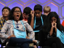 NATIONAL HARBOR, MD - JUNE 01: Children wait for their turn to spell during the final round of 2017 Scripps National Spelling Bee at Gaylord National Resort & Convention Center June 1, 2017 in National Harbor, Maryland. Close to 300 spellers are competing for the top honor in the annual spelling contest. (Photo by Mark Wilson/Getty Images)
