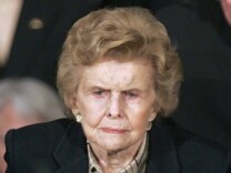 Betty Ford in 1996 at her husband's funeral