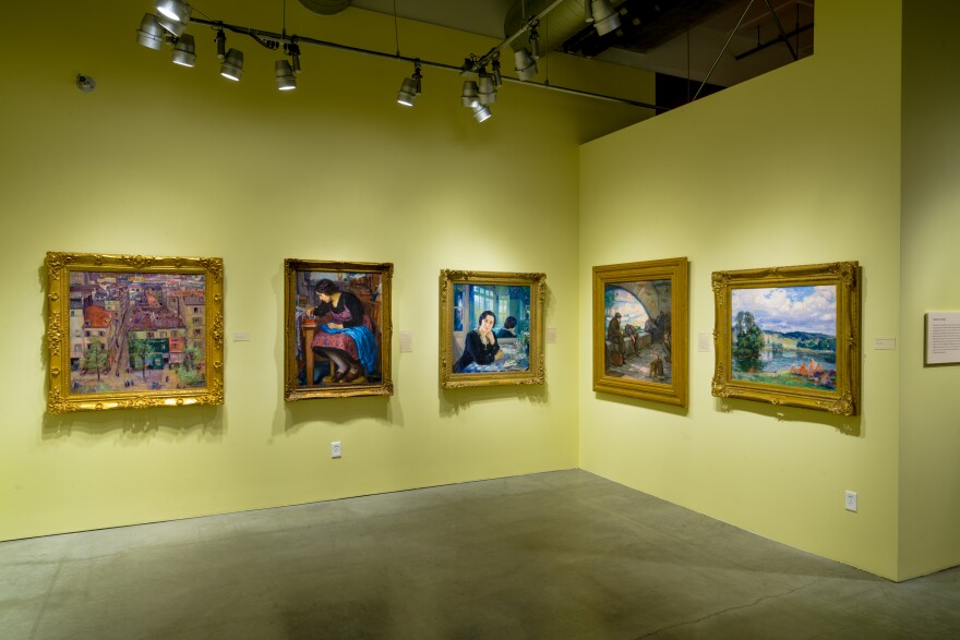 Installation view, The Golden Twenties: Portraits and Figure Paintings by Joseph Kleitsch, March 5–August 6, 2017, Pasadena Museum of California Art, photo © 2017 Don Milici