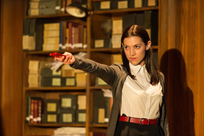 Hara Yannas plays Julia in Headlong theater company's production of George Orwell's "1984." The play runs through Feb. 6, 2016 at The Broad Stage in Santa Monica. 