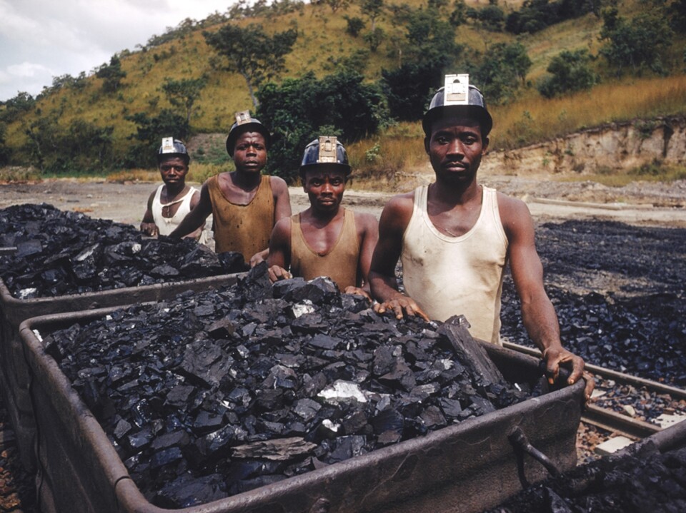 Workers at Ekulu coal mine in 1959, near Enugu, Nigeria.