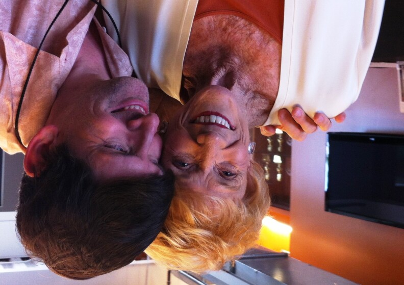 Jeanne Cooper, 83-year old star of "The Young and the Restless," with Off-Ramp host John Rabe.