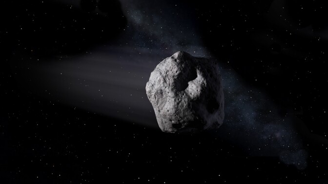 Artist's concept of a near-Earth object. NASA/JPL-Caltech