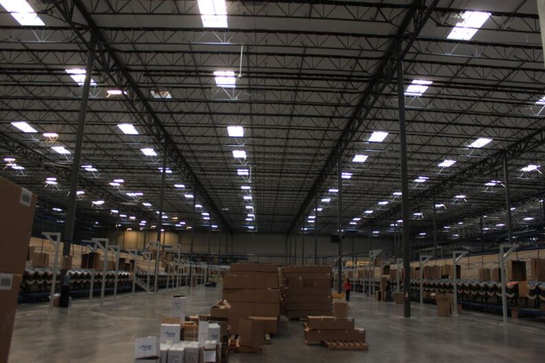 Interior of one of the Inland Empire's largest warehouse facilities, the 1.8 million square foot Skechers distribution center in Moreno Valley. 