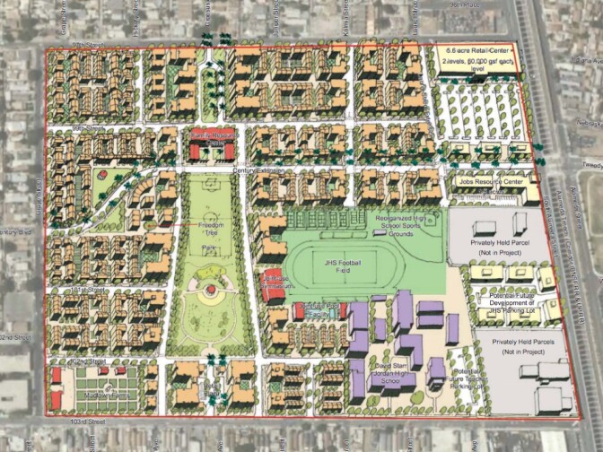 Aerial image from the Jordan Downs Community Based Masterplan