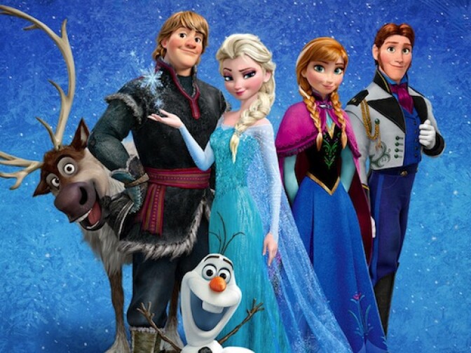 The characters of the film, "Frozen."