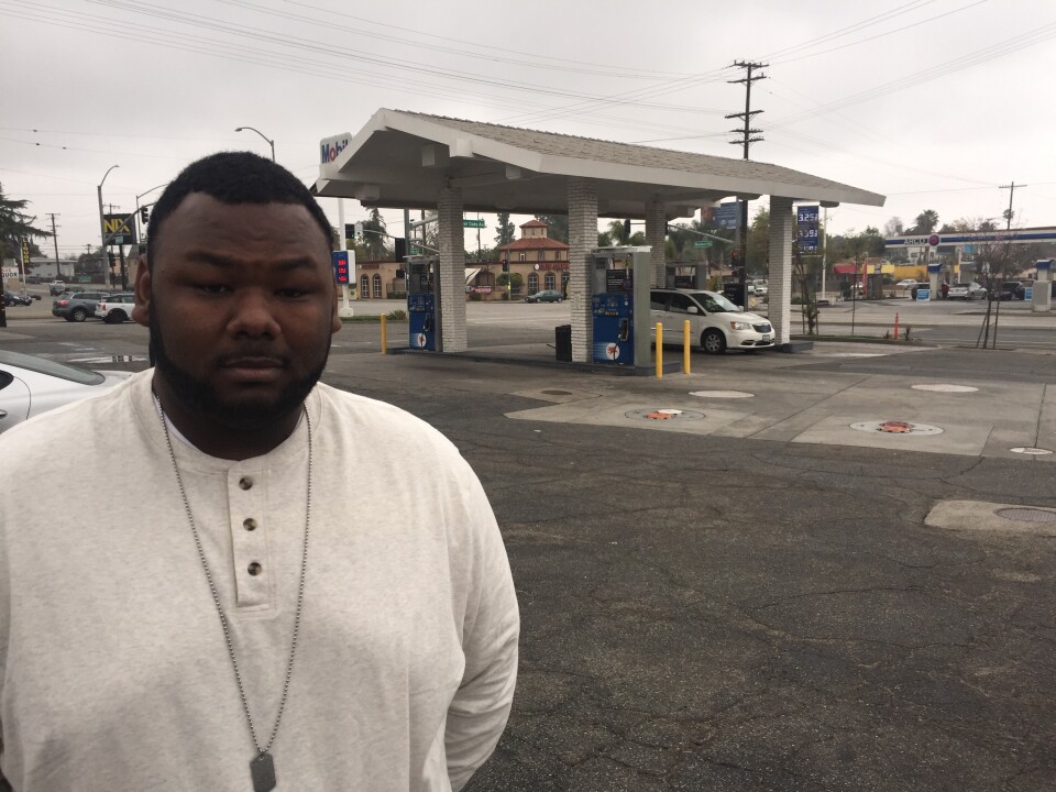Brandon Lamar, who stands 6'2" and weighs 305, laughs when he recalls the time Pasadena police stopped him as a possible burglar who was crawling through windows. "“I know I can’t fit into nobody’s window - no way," said Lamar, who is among those calling for a civilian panel to monitor the police after two officers broke the leg of a 21-year-old African American man after he allegedly resisted arrest at this Mobile gas station. 
