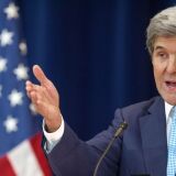 US Secretary of State John Kerry lays out his vision for peace between Israel and the Palestinians December 28, 2016, in the Dean Acheson Auditorium at the Department of State in Washington, DC.
US Secretary of State John Kerry insisted Wednesday that Israel and a future Palestine should live as two states based on the territory they held before the 1967 Six Day War. Kerry, in a major speech on the frozen Middle East peace process, said "equivalent swaps" of land could happen to modify the border, but only by mutual consent.
 / AFP / PAUL J. RICHARDS        (Photo credit should read PAUL J. RICHARDS/AFP/Getty Images)