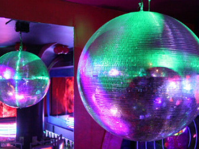 Hypnotizing power of the disco ball. 