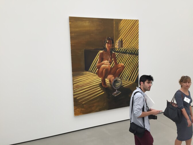 Reporters for Time Out Los Angeles at the press opening for The Broad.