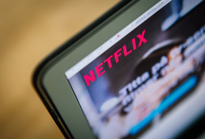 This picture taken on September 11, 2014 shows the on-demand internet streaming media provider, Netflix, on a laptop screen in Stockholm. The online streaming website Netflix will be launched in Germany, Austria, Switzerland, Belgium and Luxembourg mid-September. It is already operating in Scandinavian countries. AFP PHOTO/JONATHAN NACKSTRAND        (Photo credit should read JONATHAN NACKSTRAND/AFP/Getty Images)