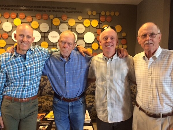 (L-R) John Horn and his father, Huston, and Mike and Mel White are longtime family friends.