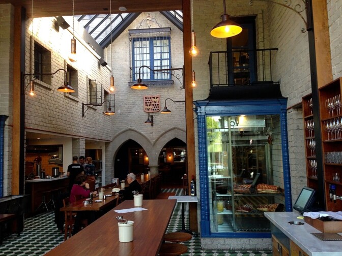 The two-story space, once the place where Charlie Chaplin kept an office, took a year to complete. Most recently, it was home to Campanile, which was founded in 1989 by Mark Peel and his then-wife Nancy Silverton.