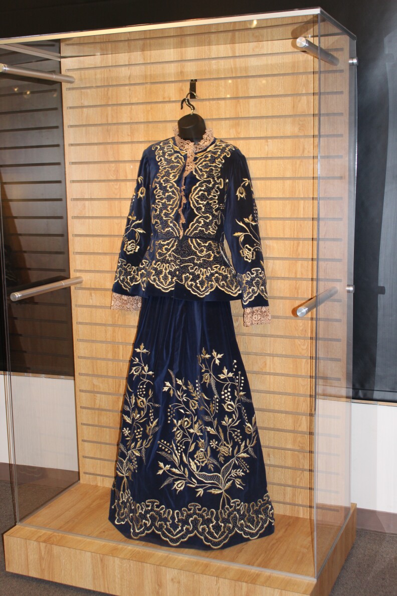 A jacket and skirt handmade in Aleppo.