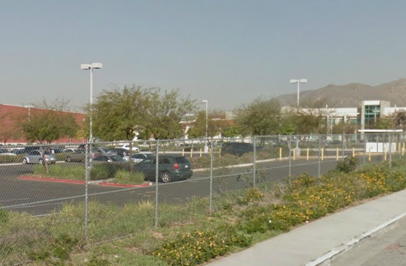 A screen shot from Google street view of Patriot High School in Riverside County.