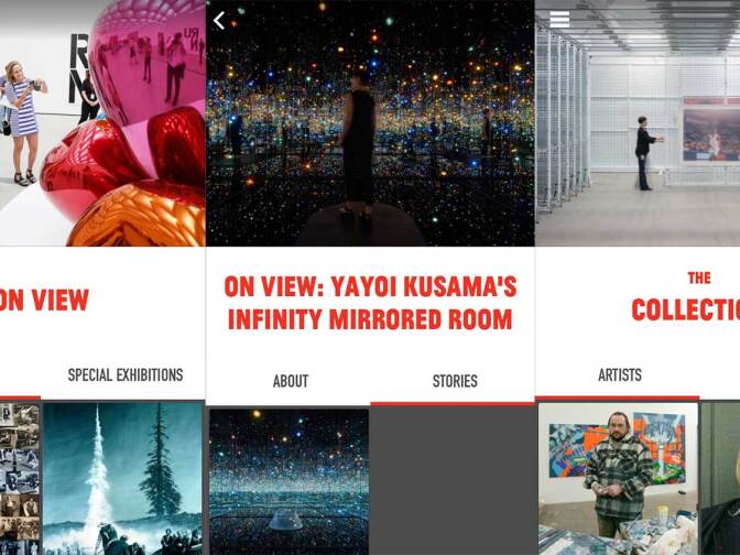 A screengrab of the Broad Museum app.