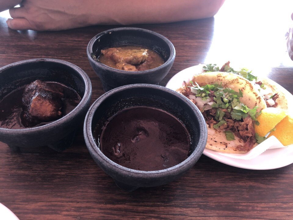 Food spread at Zamora Brothers.