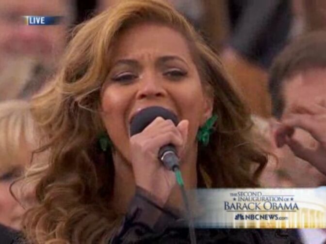 Beyonce at this year's Presidential Inauguration.
