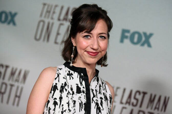 Kristen Schaal arrives at the LA Premiere Screening Of "The Last Man On Earth" on Tuesday, Feb. 24, 2015, in Los Angeles. 