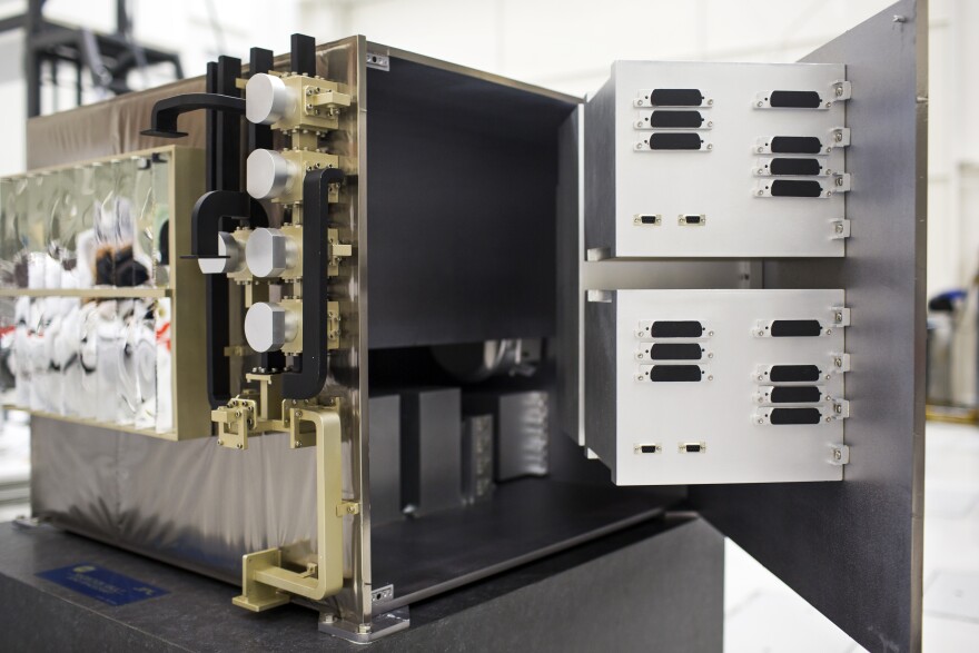 Most of the spacecraft's electronics are protected from Jupiter's intense radiation field with this tank-like titanium vault.