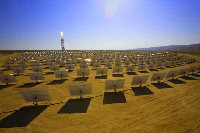 Solar panels in the Mojave Desert