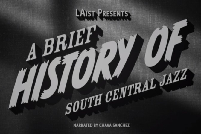 A screen capture of Chava Sanchez's "A Brief History of South Central Jazz."