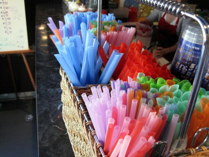 Bubble tea straws.