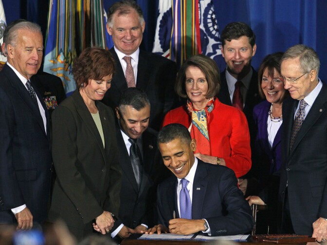 President Obama signs the repeal of "don't ask, don't tell" on Wednesday.