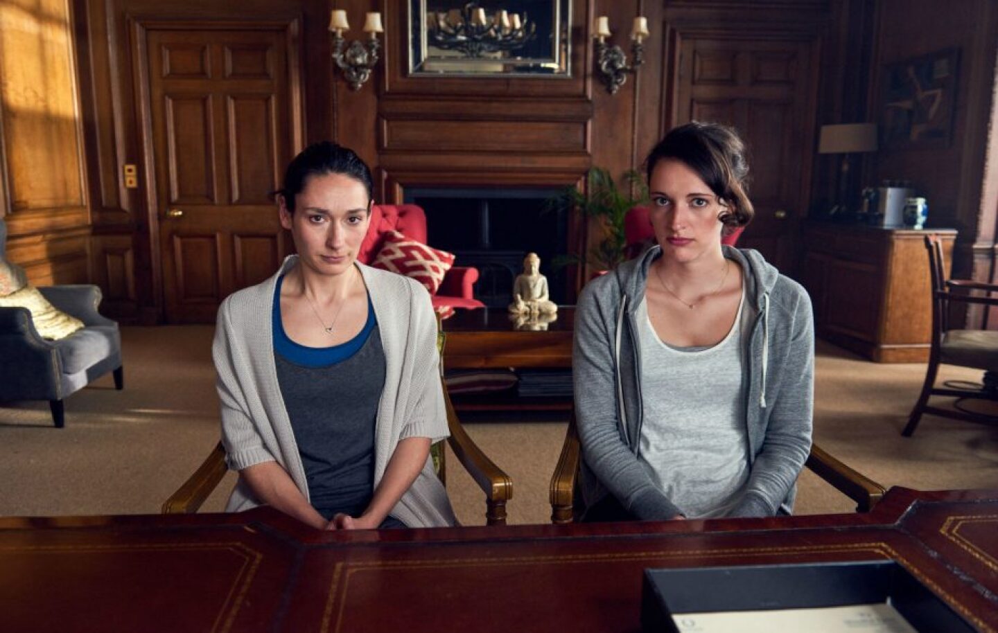 Sian Clifford, left, plays the sister of Phoebe Waller-Bridge in "Fleabag."