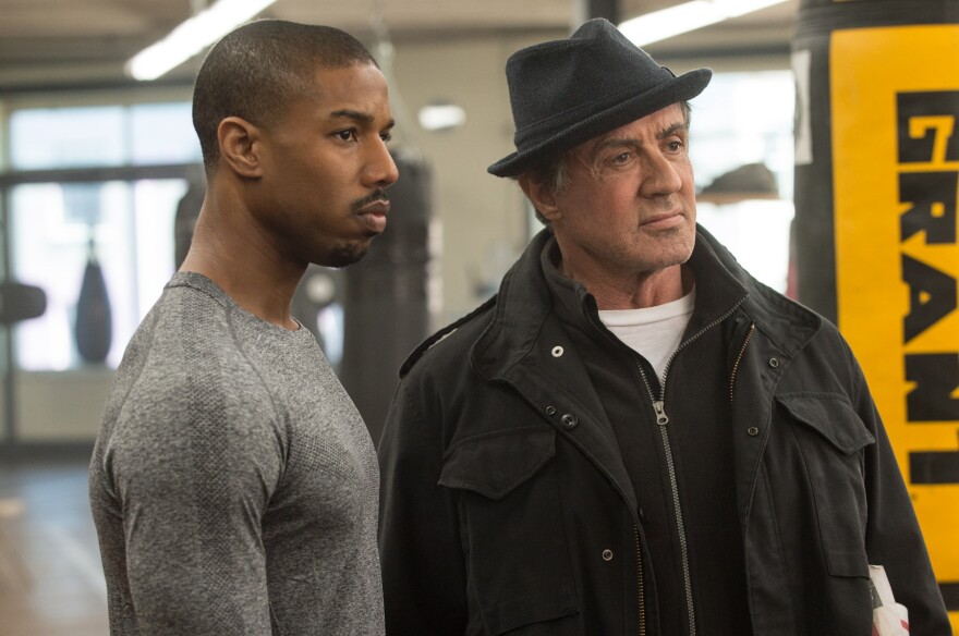 MICHAEL B. JORDAN as Adonis Johnson and SYLVESTER STALLONE as Rocky Balboa in Metro-Goldwyn-Mayer Pictures', Warner Bros. Pictures’ and New Line Cinema’s drama "CREED," a Warner Bros. Pictures release.
Photo by Barry Wetcher
