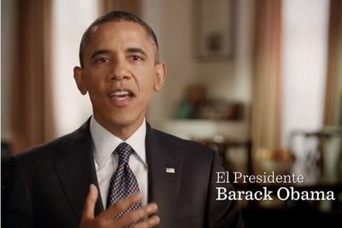 President Barack Obama in a Spanish-language television ad airing in Nevada.
