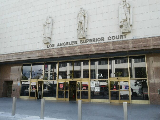 The Los Angeles Superior Court Stanley Mosk Courthouse in Los Angeles, California is seen on March 2, 2004. 