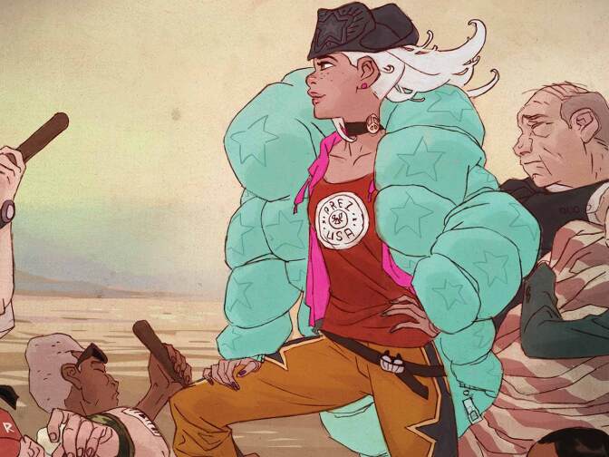 Art from the comic book Prez #1.